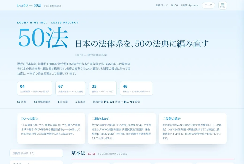 Lex50 の画面プレビュー